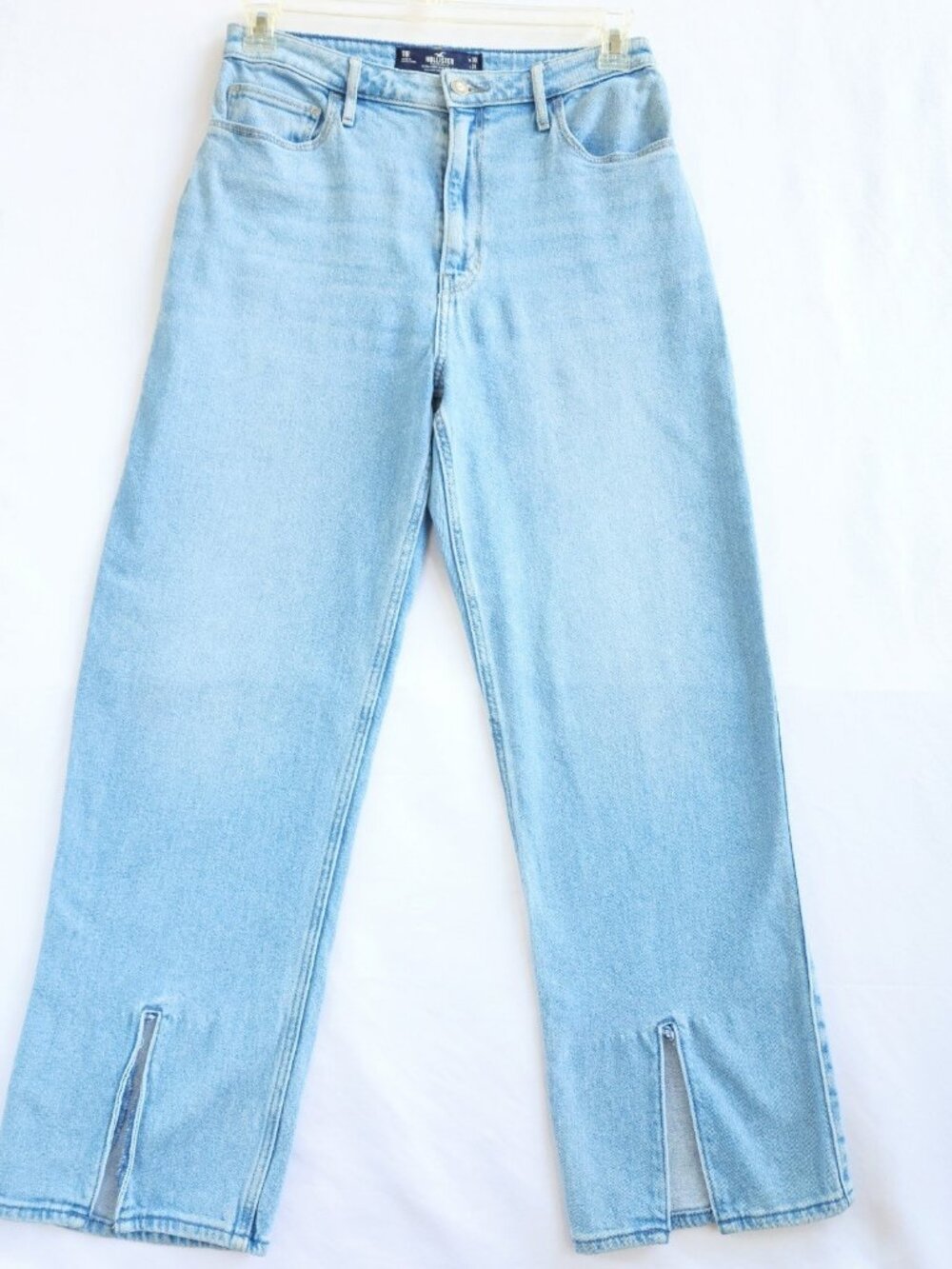 Hollister Women's Ultra High-Rise Dad Jeans 11R W30 L31 Front Slit Hem